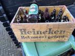 Houten krat Heineken incl. lege flesjes, Ophalen of Verzenden, Gebruikt, Flesje(s), Heineken