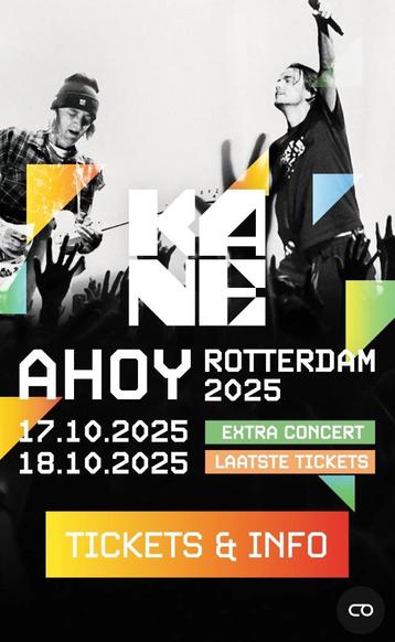 4 staanplaats kaartjes KANE in Ahoy vrijdag 17 oktober  beschikbaar voor biedingen