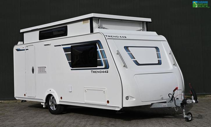 Trigano Trend 442 '25 Mover|Voortent|Fietsdrager|Elek.Hefdak, Caravans en Kamperen, Caravans, Bedrijf, tot en met 3, 750 - 1000 kg