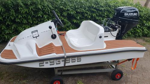Waterkart suzuki DF 9.9pk uniek evt met trailer speed boot, Watersport en Boten, Rubberboten, Zo goed als nieuw, Ophalen