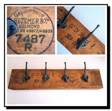 AIDA Sigarenmaker Helmond industriële wandkapstok vintage beschikbaar voor biedingen
