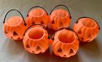 Halloween Mini Pompoen Mandjes - 6 stuks, Ophalen of Verzenden, Zo goed als nieuw, Feestartikel, Halloween of Griezel