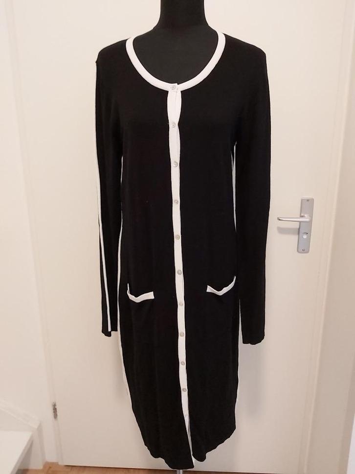 V32 - Zwart-wit Cada Dia vest maat 40 (1), Kleding | Dames, Truien en Vesten, Zo goed als nieuw, Maat 38/40 (M), Zwart, Ophalen of Verzenden