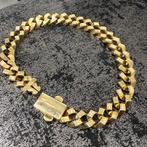 14k gouden armband cuban schakel italiaans, Sieraden, Tassen en Uiterlijk, Armbanden, Ophalen of Verzenden, Zo goed als nieuw