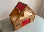Houten Poppenhuis met Meubels & Poppetjes, Ophalen of Verzenden, Gebruikt, Poppenhuis