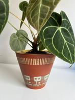 Vintage Grote West Germany Bloempot Teaklook Geel Ø18,5 70’s, Antiek en Kunst, Antiek | Keramiek en Aardewerk, Ophalen of Verzenden