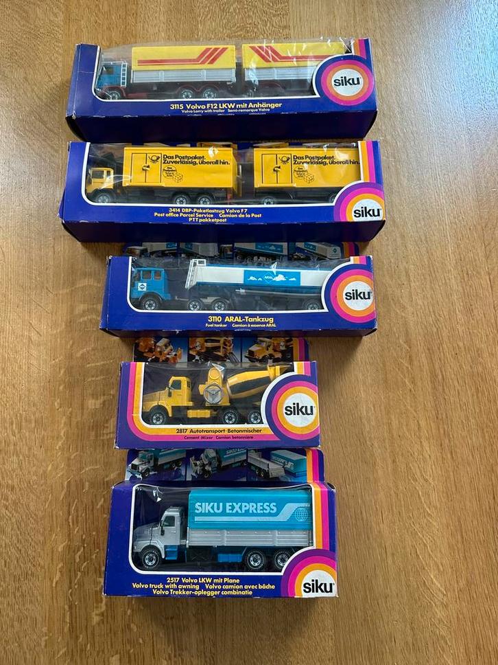 Vijf SIKU modelauto's, Hobby en Vrije tijd, Modelauto's | 1:50, Nieuw, Bus of Vrachtwagen, SIKU, Ophalen of Verzenden