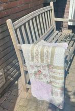 Patchwork deken , 160x130cm ,  roze, bloem enz, Ophalen of Verzenden, Zo goed als nieuw