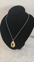 Zilveren ketting met  echte schorpioen, Verzenden, Zo goed als nieuw, Zilver, Overige materialen