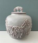 Mobach dekselpot met zebra’s, Antiek en Kunst, Antiek | Keramiek en Aardewerk, Ophalen of Verzenden