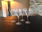 Tsjechische kristallen wijnglazen - 4 stuks, Glas of Glazen, Ophalen of Verzenden, Overige stijlen, Glas