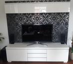 IKEA BESTA BURS tv meubel +wandkast hoogglans wit/creme, Huis en Inrichting, Ophalen, 150 tot 200 cm, Zo goed als nieuw, Minder dan 100 cm