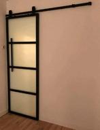 matglas industriele deur barndeur schuifdeur staal hout melk, Doe-het-zelf en Verbouw, Deuren en Horren, Ophalen, -, Nieuw, -