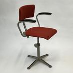 Tekenstoel, burostoel van Nederlands ontwerper FRISO KRAMER, Ophalen, Gebruikt, Rood, Bureaustoel