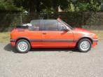 T.k.:Rode  Peugeot 205 1.6 CTI Cabriolet S6 1986 met PVC-kap, Auto's, Peugeot, Voorwielaandrijving, Stof, Zwart, Cabriolet