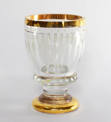 kristallen bokaal - Bohemen - gemerkt beschikbaar voor biedingen