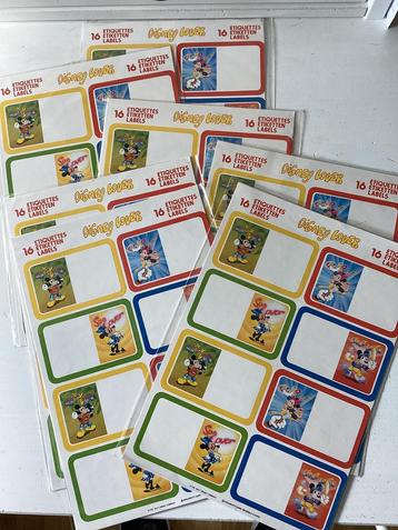 7 pakjes stickervellen Disney etiketten beschikbaar voor biedingen