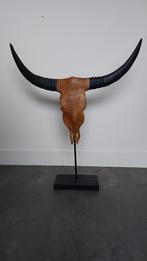 Houten koe met hoorns, Huis en Inrichting, Woonaccessoires | Overige, Ophalen of Verzenden, Gebruikt