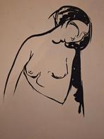 Houtsnede Naakt - H. Jonas, Ophalen of Verzenden