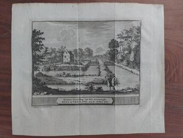 56 / Huis te Vreeland - Originele gravure uit 1736 beschikbaar voor biedingen