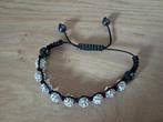 Armband Shamballa zwart / zilver, Sieraden, Tassen en Uiterlijk, Armbanden, Overige materialen, Zwart, Ophalen of Verzenden, Zo goed als nieuw