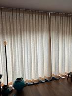 Overgordijnen zacht geel met motief, Huis en Inrichting, Gebruikt, Overige kleuren, 200 cm of meer, Ophalen of Verzenden