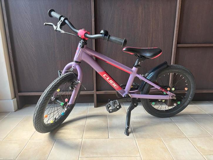Cube Cubie 160 Kinderfiets | Paars/Roze |Lichtgewicht, Fietsen en Brommers, Fietsen | Kinderfietsjes, Zo goed als nieuw, Ophalen