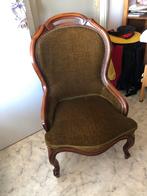 Mahonie Biedermeier oorfauteuil groen, Antiek en Kunst, Antiek | Meubels | Stoelen en Banken, Ophalen