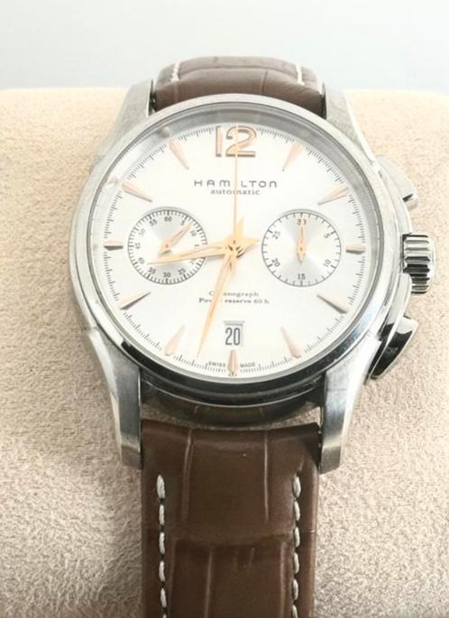 Hamilton Jazzmaster 326060, Sieraden, Tassen en Uiterlijk, Horloges | Heren, Zo goed als nieuw, Overige merken, Staal, Leer, Ophalen of Verzenden