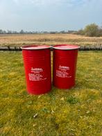 Grote voorraad 100L olievat vuurkorf brandton blik vat drum, Ophalen, Zo goed als nieuw