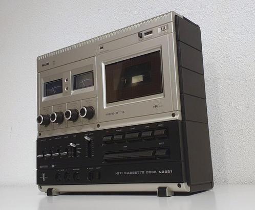 Vintage  Cassette Deck - Philips N2521, Audio, Tv en Foto, Cassettedecks, Enkel, Philips, Tape counter, Ophalen of Verzenden