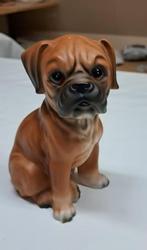 vintage zittende boxer pup beeldje keramiek, Ophalen of Verzenden