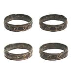 Bodemvondst Middeleeuwse bronzen ring met inscriptie MARIA, Antiek en Kunst, Antiek | Koper en Brons, Verzenden, Brons