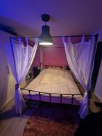 Hemelbed, Huis en Inrichting, Slaapkamer | Bedden, Ophalen, Zwart, Tweepersoons, Zo goed als nieuw