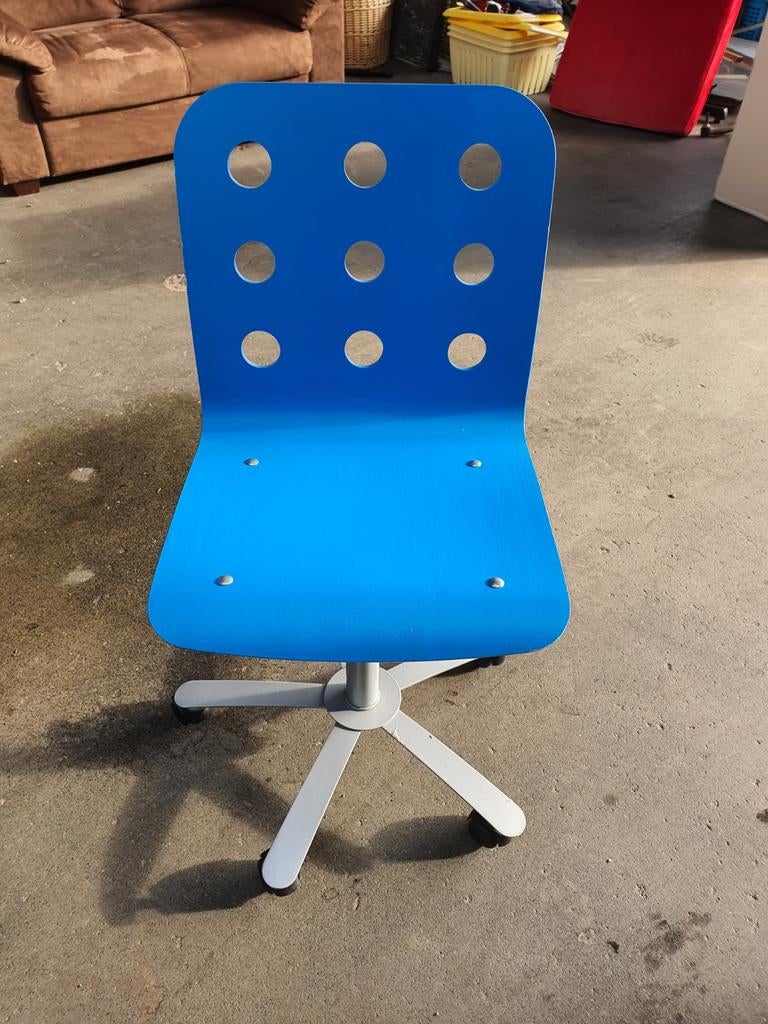 Bureaustoel, Ophalen, Gebruikt, Blauw, Bureaustoel