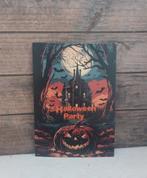 Kaart kasteel volle maan met grote pompoen Halloween thema, Ophalen of Verzenden, 1980 tot heden, Ongelopen, Feest(dag)