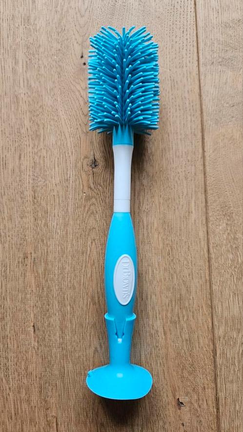 Dr. Brown's Siliconen Flessenborstel - blauw, Kinderen en Baby's, Babyvoeding en Toebehoren, Zo goed als nieuw, Overige typen