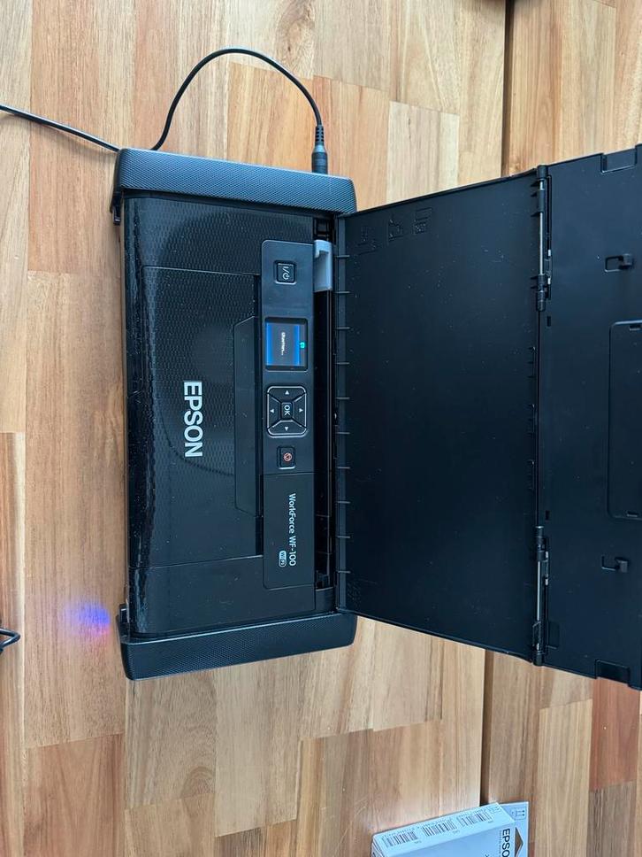 Draagbare Epson Printer - WF-100 - foutcode 0x9a, Computers en Software, Printers, Gebruikt, Printer, Inkjetprinter, Kleur printen