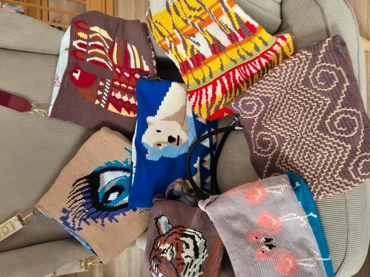 Unieke gehaakte tassen mochilla stijl, Hobby en Vrije tijd, Breien en Haken, Nieuw, Haken, Ophalen of Verzenden