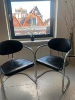2 Effezeta stoelen. Buisframe. Design, Huis en Inrichting, Stoelen, Twee, Modern design, Zwart, Ophalen