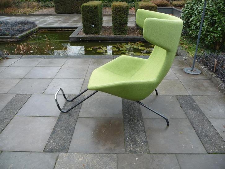 Twee licht groene Moroso stoelen, Huis en Inrichting, Stoelen, Zo goed als nieuw, Twee, Overige kleuren, Ophalen