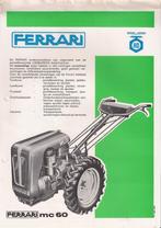 2 folders Ferrari 58 mt 58 en MC 60 landbouw tracktor vee., Ophalen, Zo goed als nieuw, Folder