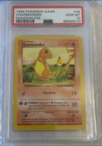 Charmander Pokémon Base Set 1999 Wotc Shadowless PSA 10, Ophalen of Verzenden, Losse kaart, Zo goed als nieuw