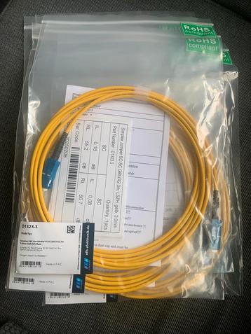 6 stuks Simplex patchkabel SC-SC singlemode beschikbaar voor biedingen