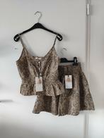 The Sting revelation setje bruin met zwarte print xs 34 nieu, Kleding | Dames, The Sting, Bruin, Nieuw, Ophalen of Verzenden