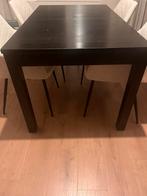 Uitschuifbare tafel 140 / 180 / 220 donker hout, Huis en Inrichting, Tafels | Eettafels, Ophalen, Gebruikt, 100 tot 150 cm, 200 cm of meer