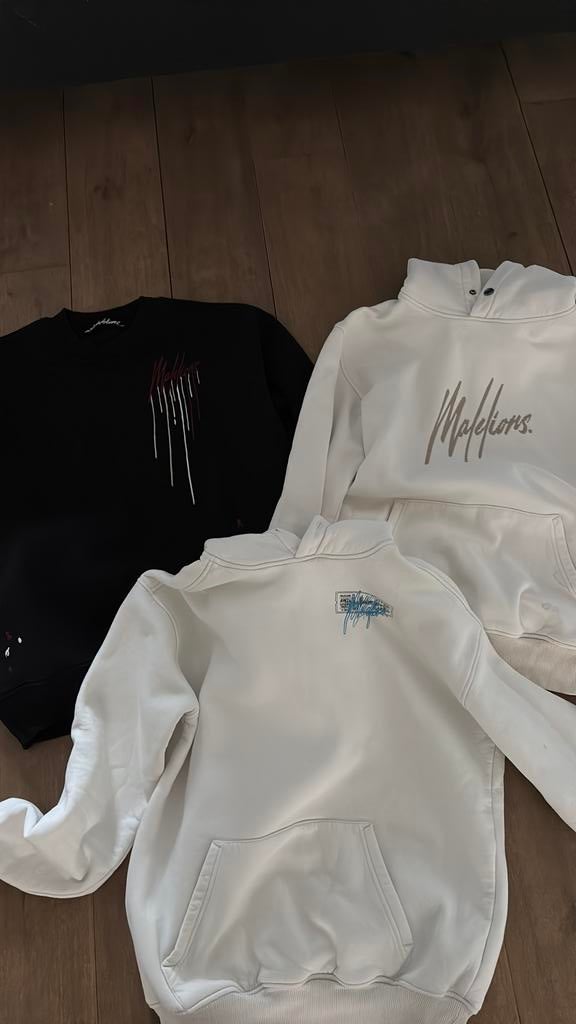 Malelions truien, Kleding | Heren, Ophalen of Verzenden, Zo goed als nieuw, Maat 46 (S) of kleiner, Wit