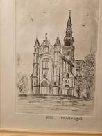 ets Fr. Vleugel Laurentius kerk Heemskerk, Antiek en Kunst, Kunst | Etsen en Gravures, Ophalen