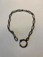 Niello zilveren horloge ketting, Verzenden, Zilver