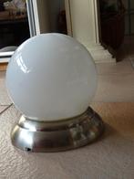 Badkamerlamp - Aluminium - bol glas, Ophalen of Verzenden, Zo goed als nieuw, Glas, Modern